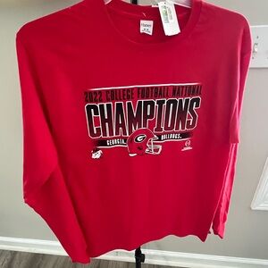 Georgia Bulldogs '2022 College Football National Champions' Long Sleeve Tee
